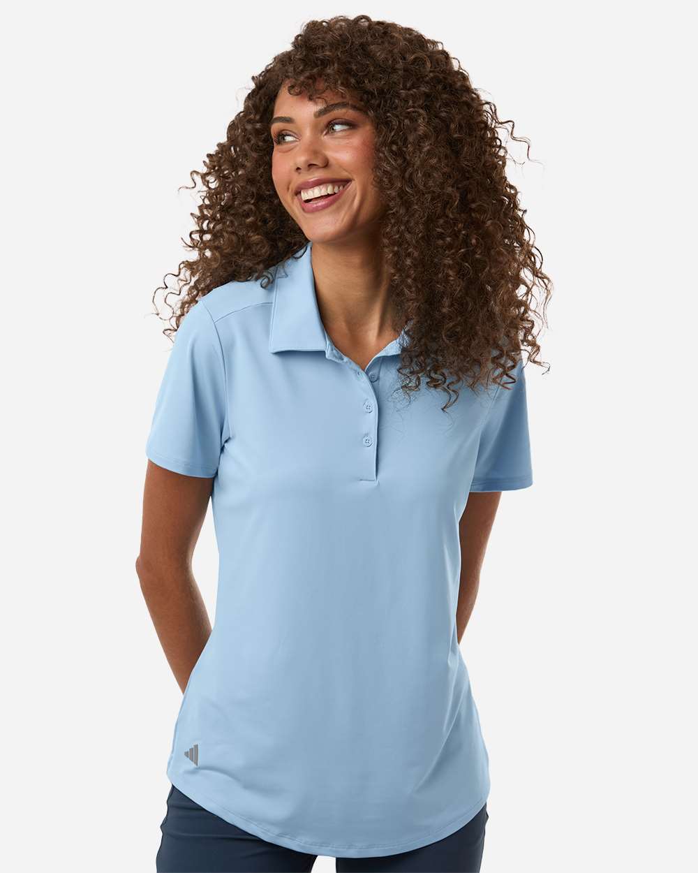 adidas Women's Ultimate365 Solid Polo in Clear Sky, style A515