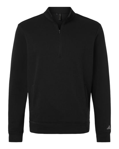 adidas Men's Elevated Fleece Quarter-Zip Pullover blank in Black, style A721