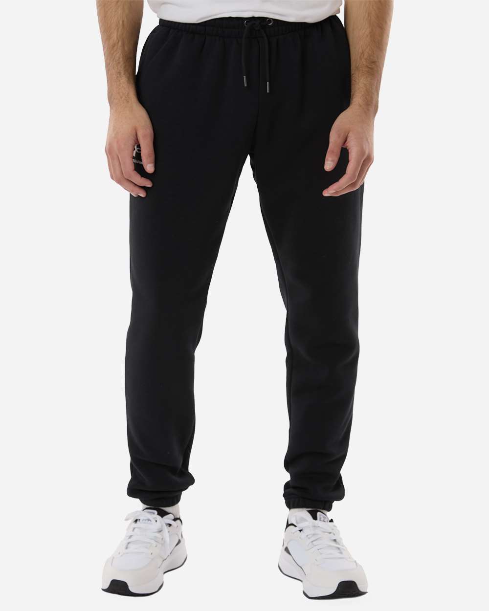 Under Armour Men's Icon Fleece Joggers in Black/ Pitch Grey, style 1373882