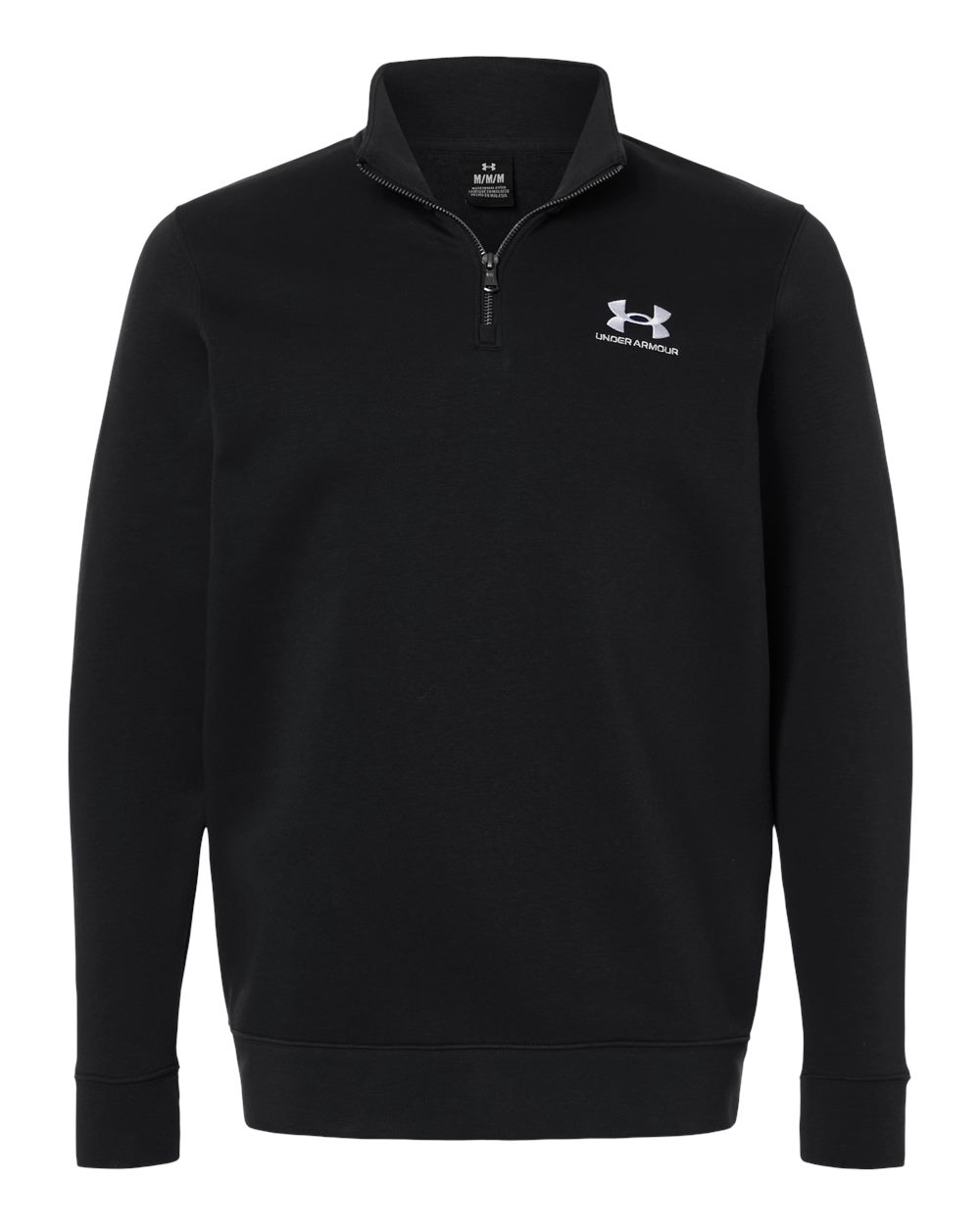 Under Armour Men's Icon Fleece Quarter-Zip Pullover in Black/ White, style 6012710
