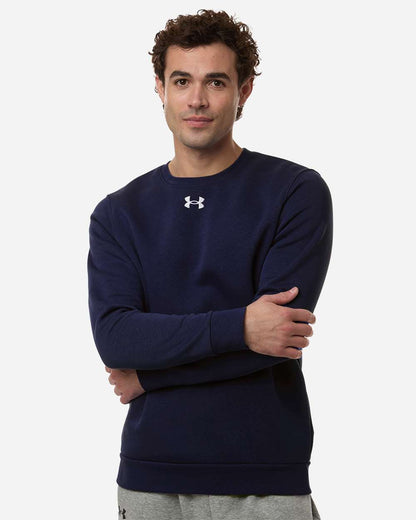 Under Armour Men's Team Icon Fleece Crew in Midnight Navy/ White , style 6014160