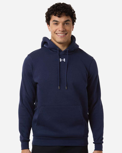 Under Armour Men's Team Icon Fleece Hooded Sweatshirt in Midnight Navy/ White, style 6014161