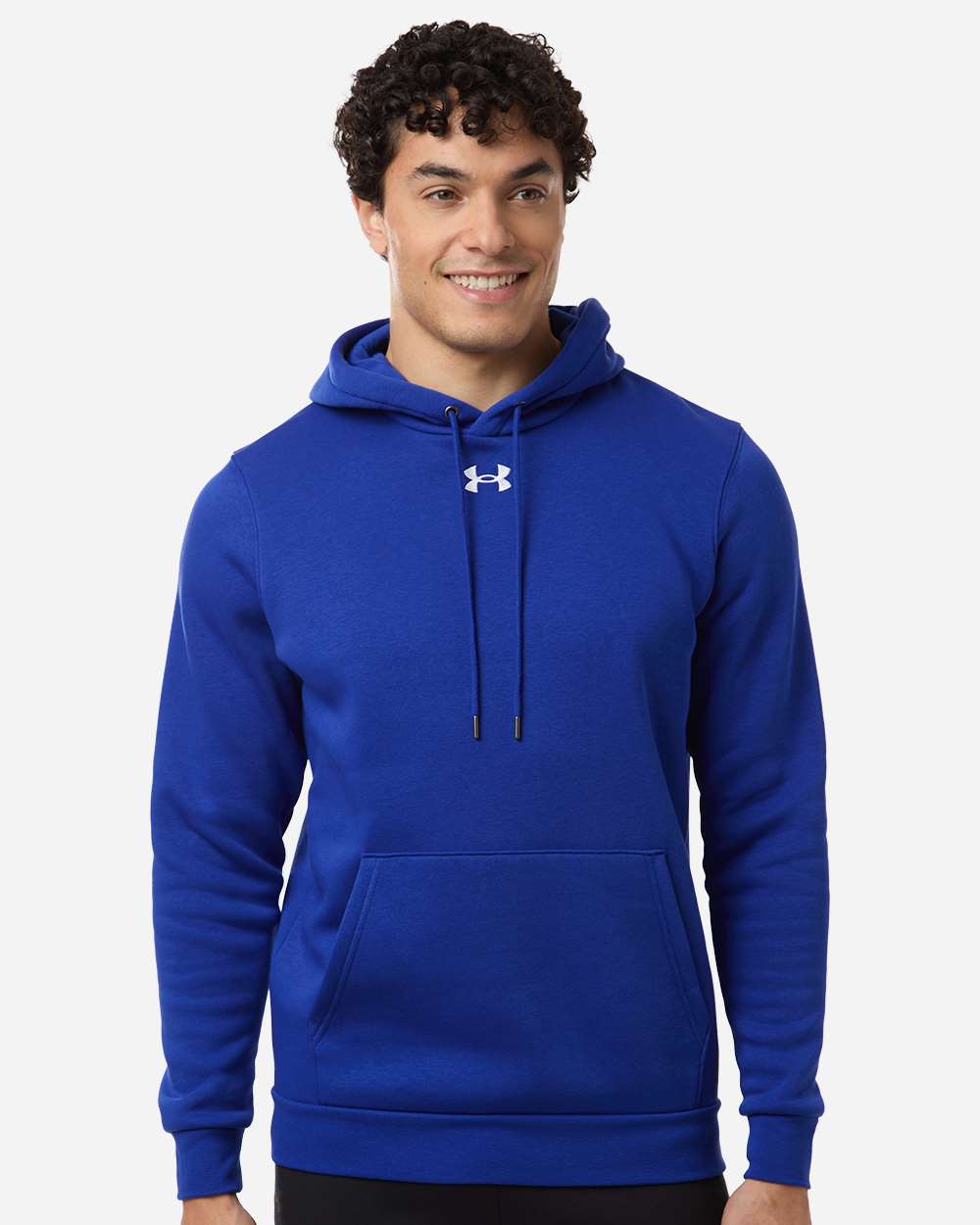 Under Armour Men's Team Icon Fleece Hooded Sweatshirt in Royal/ White, style 6014161