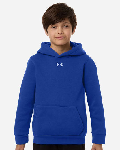 Under Armour Youth Team Icon Fleece Hooded Sweatshirt in Royal/ White, style 6014162