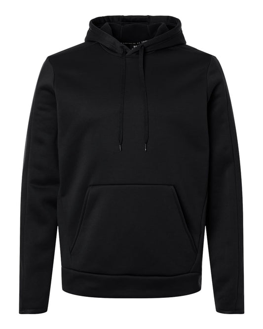 Under Armour Men's Armour Fleece Pro Hooded Sweatshirt in Black/ White, style 6010164