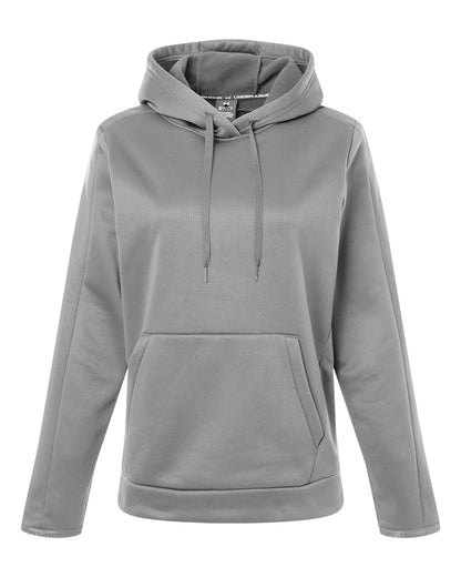 Under Armour Women's Armour Fleece Pro Hooded Sweatshirt in Mod Grey/ White, style 6010943