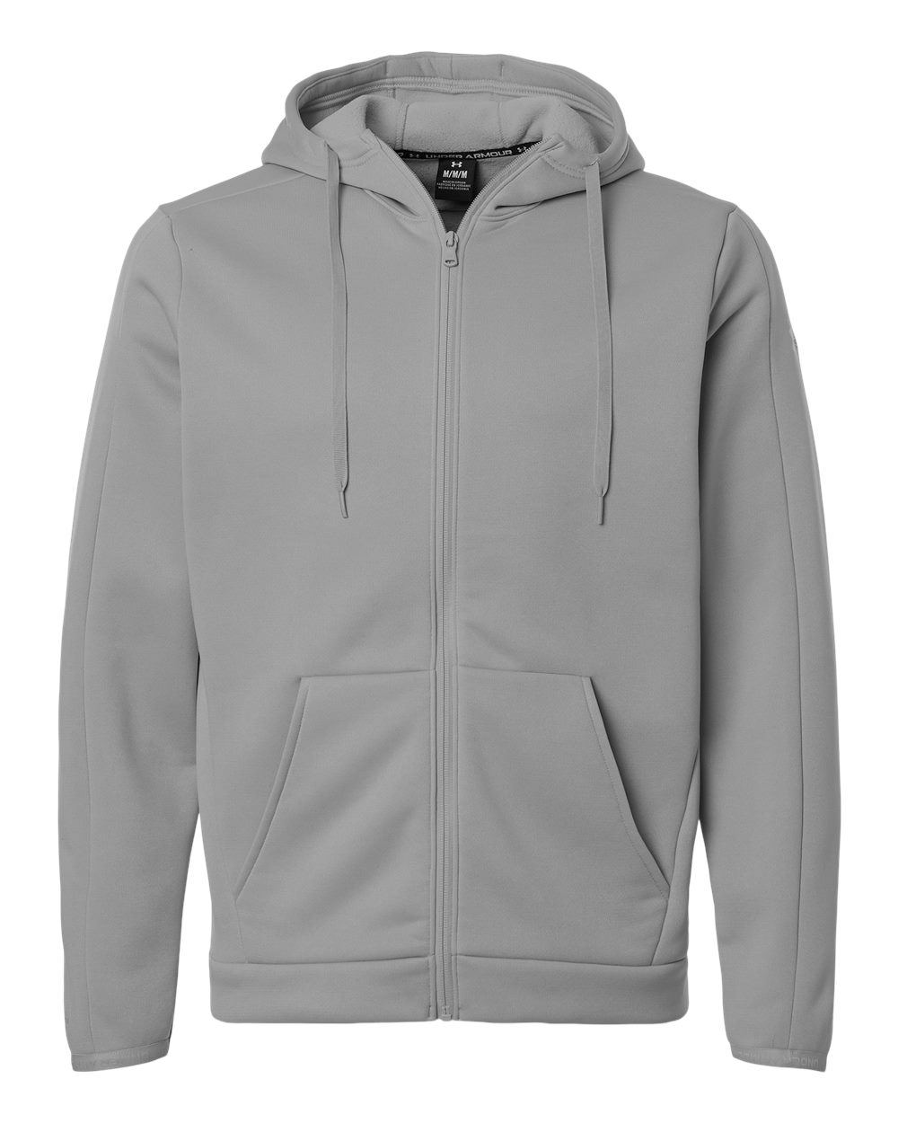 Under Armour Men's Armour Fleece Pro Hooded Full-Zip in Mod Grey/ White, style 6010886