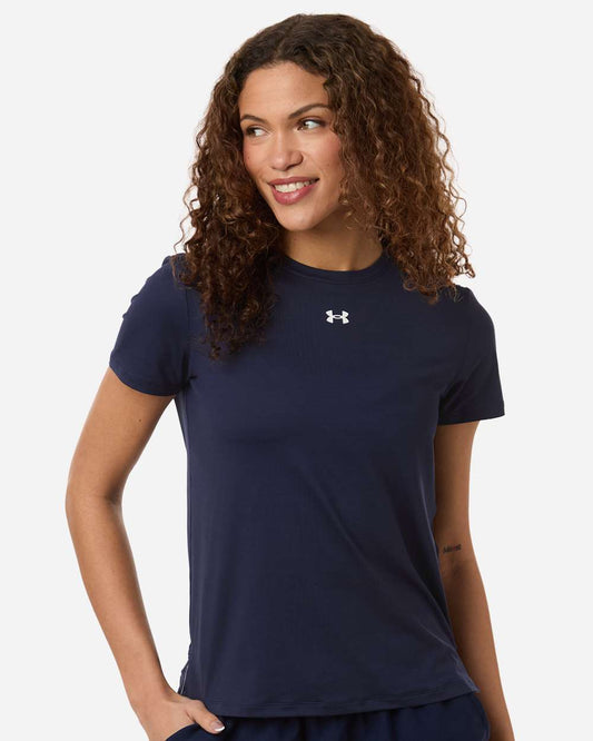 Under Armour Women’s Vanish T-Shirt in Midnight Navy/ White, style 6010870