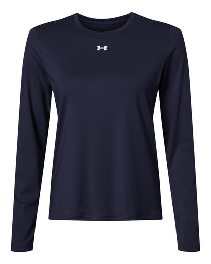 Under Armour Women's Team Vanish Long Sleeve T-Shirt in Midnight Navy/ White, style 6014457