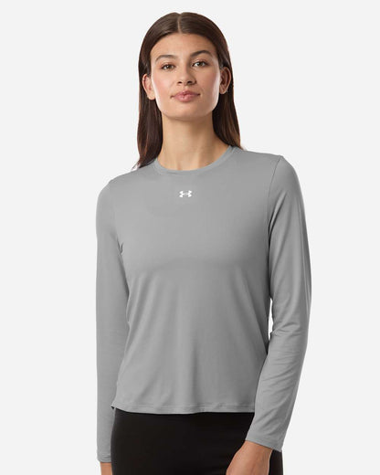 Under Armour Women's Team Vanish Long Sleeve T-Shirt in Mod Grey/ White, style 6014457