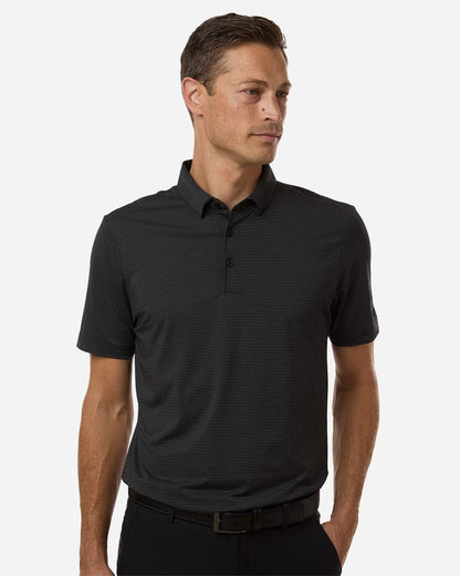adidas Men's Ultimate365 Pencil Stripe Climacool Polo in Carbon/ Black, style A2026