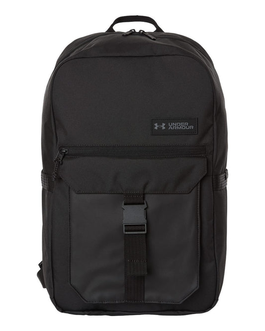 Under Armour Triumph Campus Backpack in Black/ White, style 1384462