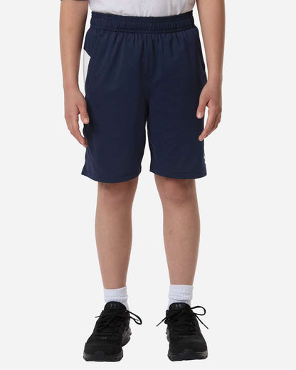 Under Armour Youth Tech Vent Short in Midnight Navy/ White/ White, style 6012348