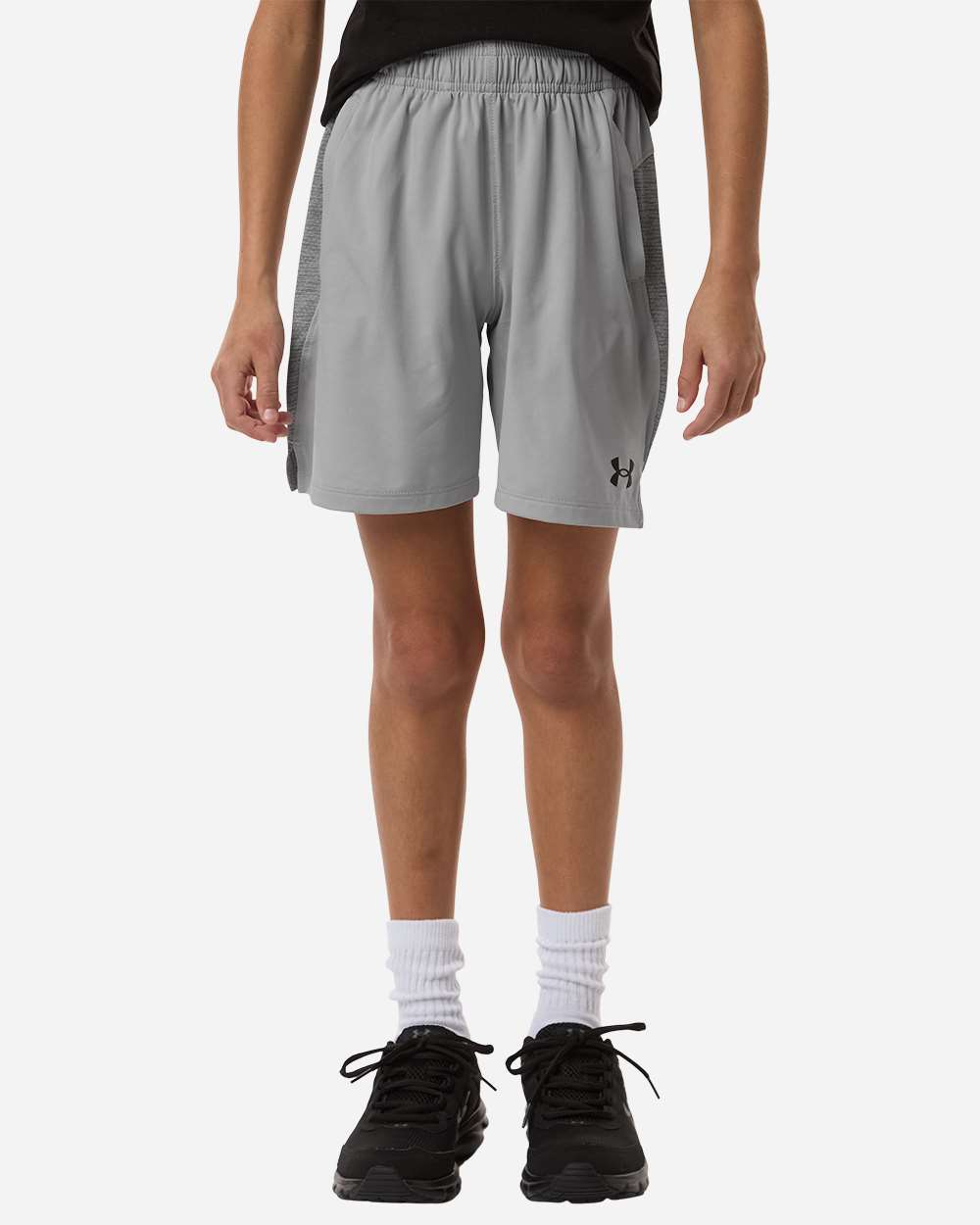Under Armour Youth Tech Vent Short in Mod Grey/ Mod Grey/ Black, style 6012348