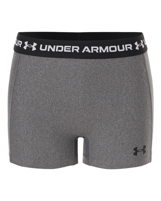 Under Armour Women's HeatGear 3" Shorty in Charcoal Light Heather/ Black, style 6010725