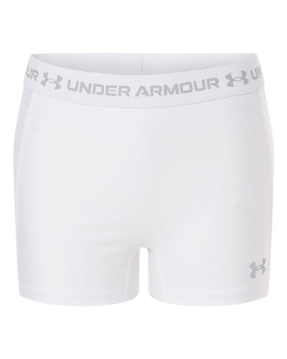 Under Armour Women's HeatGear 3" Shorty in White/ Halo Grey, style 6010725