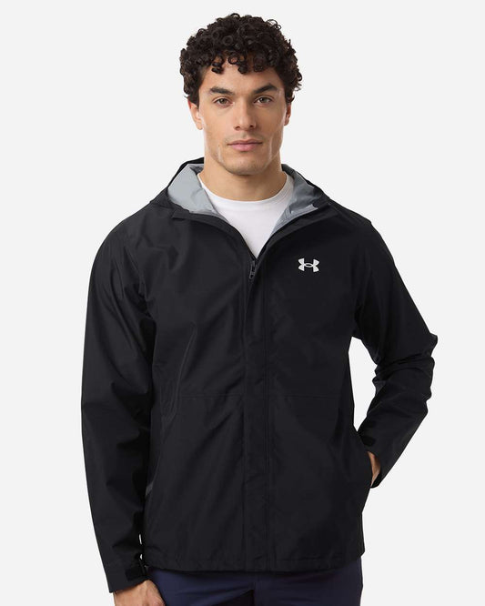 Under Armour Men's Cloudstrike Jacket in Black/ White, style 6009583