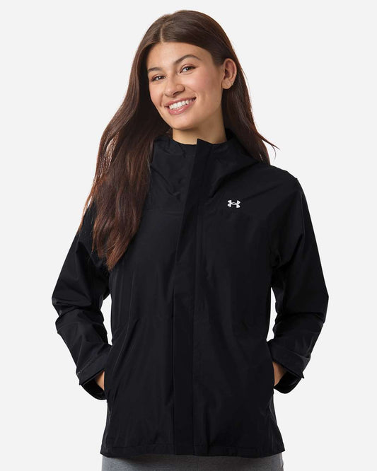 Under Armour Women's Cloudstrike Jacket in Black/ White, style 6009571
