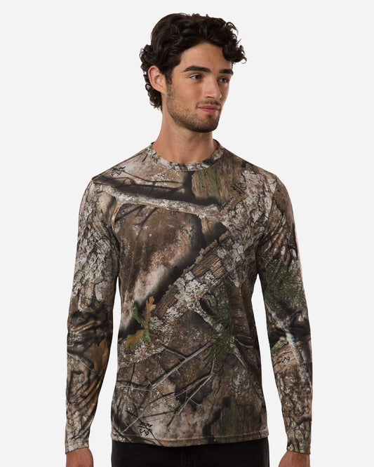 Realtree Unisex Realtree Performance Long Sleeve T-Shirt in Camo, style RT3102