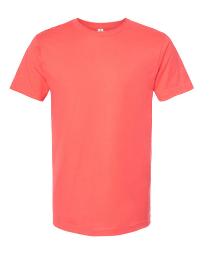 Tultex Unisex Fine Jersey T-Shirt blank in Bright Coral, style 202