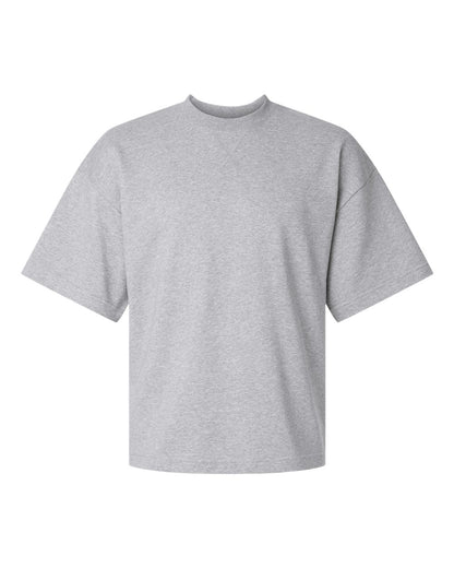 American Apparel Unisex French Terry Oversized Boxy Top blank in Heather Grey, style FTEX00