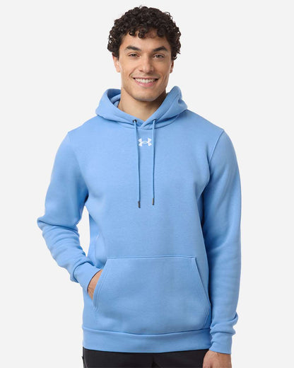 Under Armour Men's Team Icon Fleece Hooded Sweatshirt in Horizon Blue/ White, style 6014161
