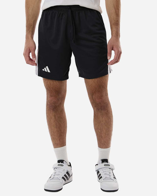 adidas Men's 3-Stripes 7" Shorts in Black/ White, style AT300