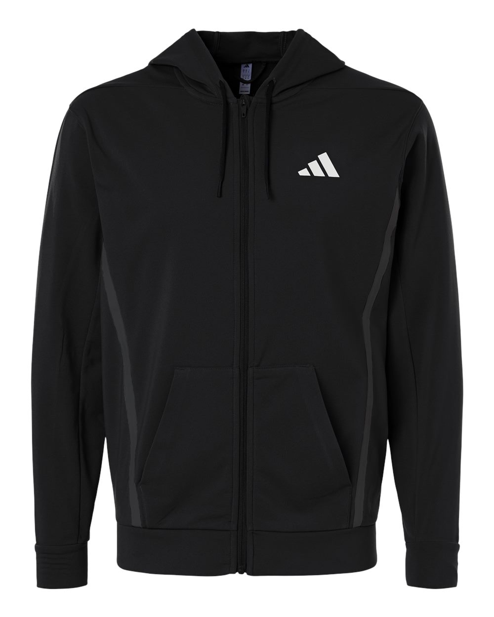 adidas Men's Game and Go Fleece Full-Zip Hooded Sweatshirt blank in Black, style AT208