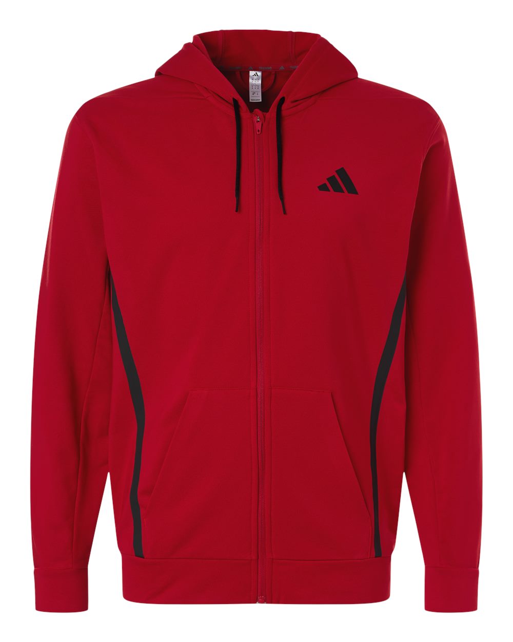 adidas Men's Game and Go Fleece Full-Zip Hooded Sweatshirt blank in Team Power Red, style AT208