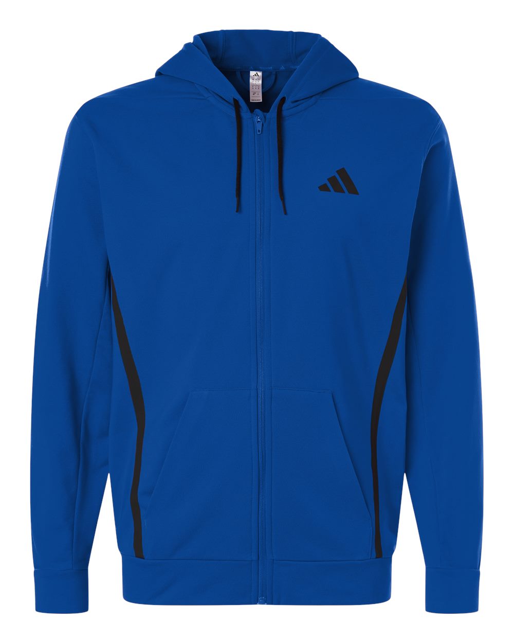 adidas Men's Game and Go Fleece Full-Zip Hooded Sweatshirt blank in Team Royal Blue, style AT208