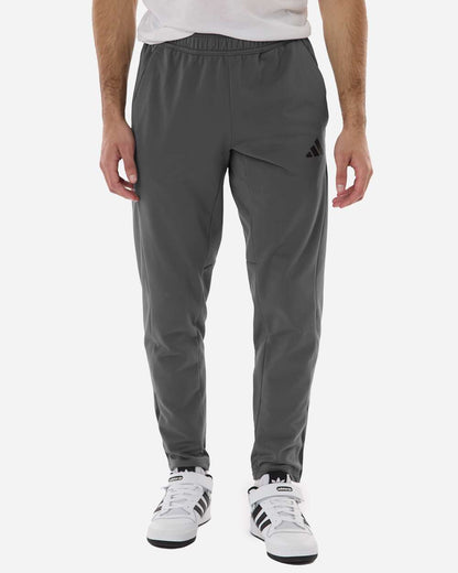 adidas Men's Game & Go Fleece 3-Bar Sweatpants in Team Grey Four, style AT218