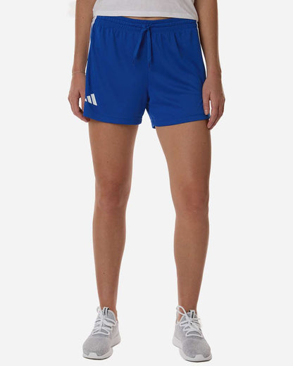 adidas Women's 3-Stripes 3" Shorts in Team Royal Blue/ White, style AT301