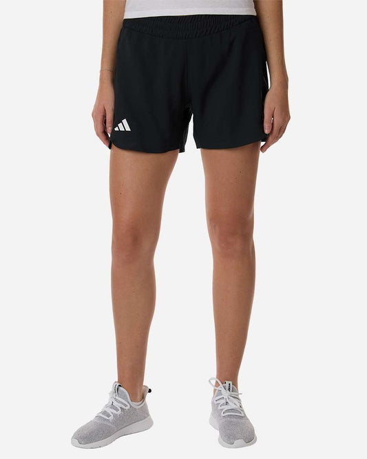 adidas Women's D4T Woven 3" Shorts in Black/ White, style AT306