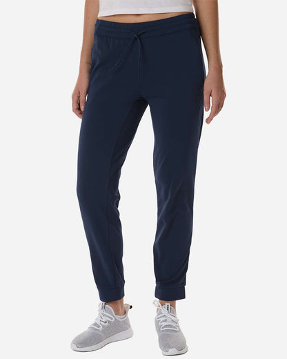 adidas Women's Game & Go Fleece Sweatpants in Team Navy Blue, style AT219