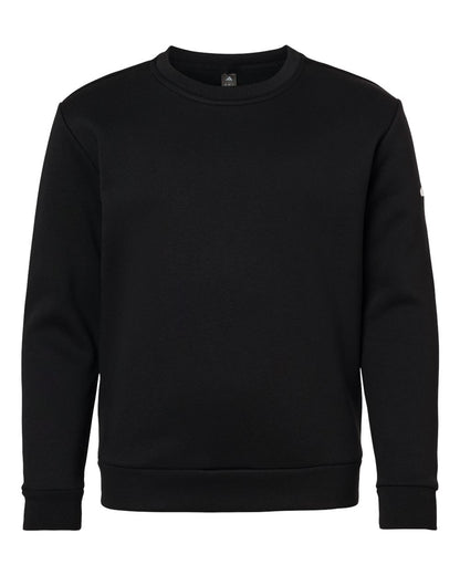 adidas Youth Fleece Crewneck Sweatshirt in Black/ White, style AT202