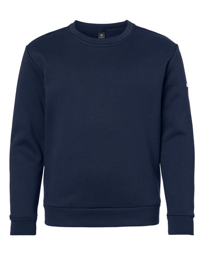 adidas Youth Fleece Crewneck Sweatshirt in Team Navy Blue/ White, style AT202