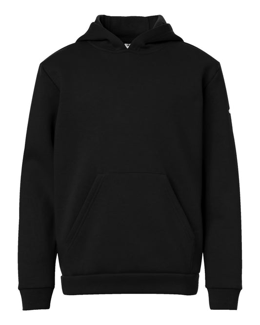 adidas Youth Fleece Hooded Sweatshirt in Black/ White, style AT205
