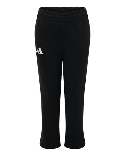 adidas Youth Fleece Sweatpants in Black/ White, style AT217