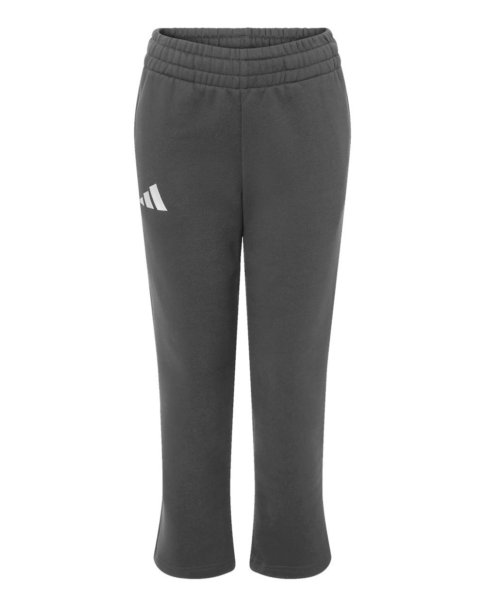 adidas Youth Fleece Sweatpants in Team Grey Four/ White, style AT217