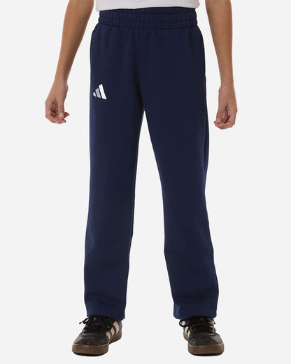 adidas Youth Fleece Sweatpants in Team Navy Blue/ White, style AT217