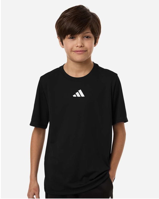adidas Youth Pregame T-Shirt in Black, style AT103