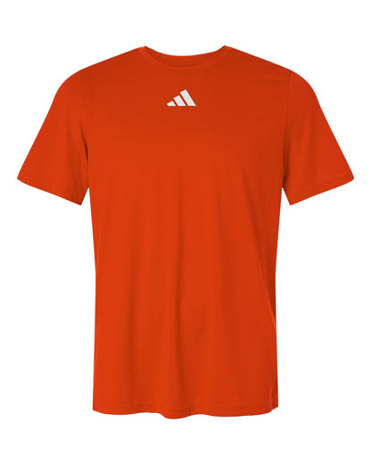 adidas AT101 Men's Pregame Tee in Collegiate Orange/White