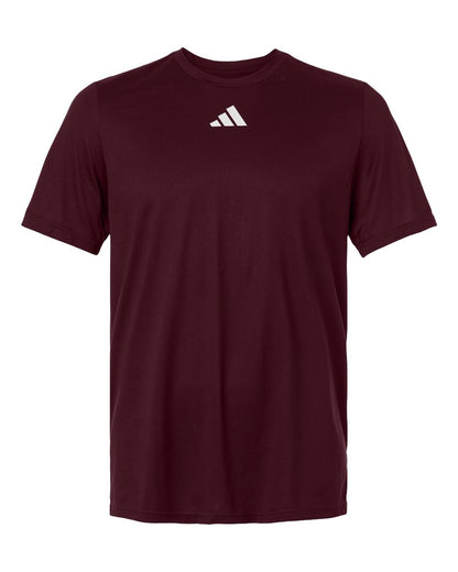 adidas AT101 Men's Pregame Tee in Team Maroon/White
