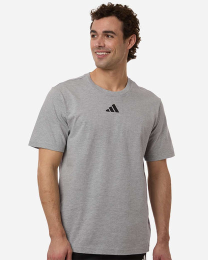 adidas Men's Fresh T-Shirt in Medium Grey Heather, style AT106