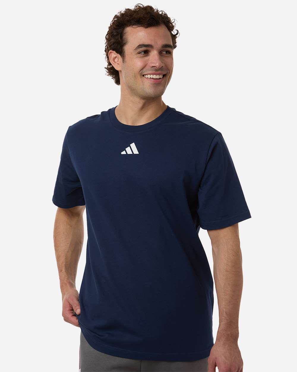 adidas Men's Fresh T-Shirt in Team Navy Blue, style AT106