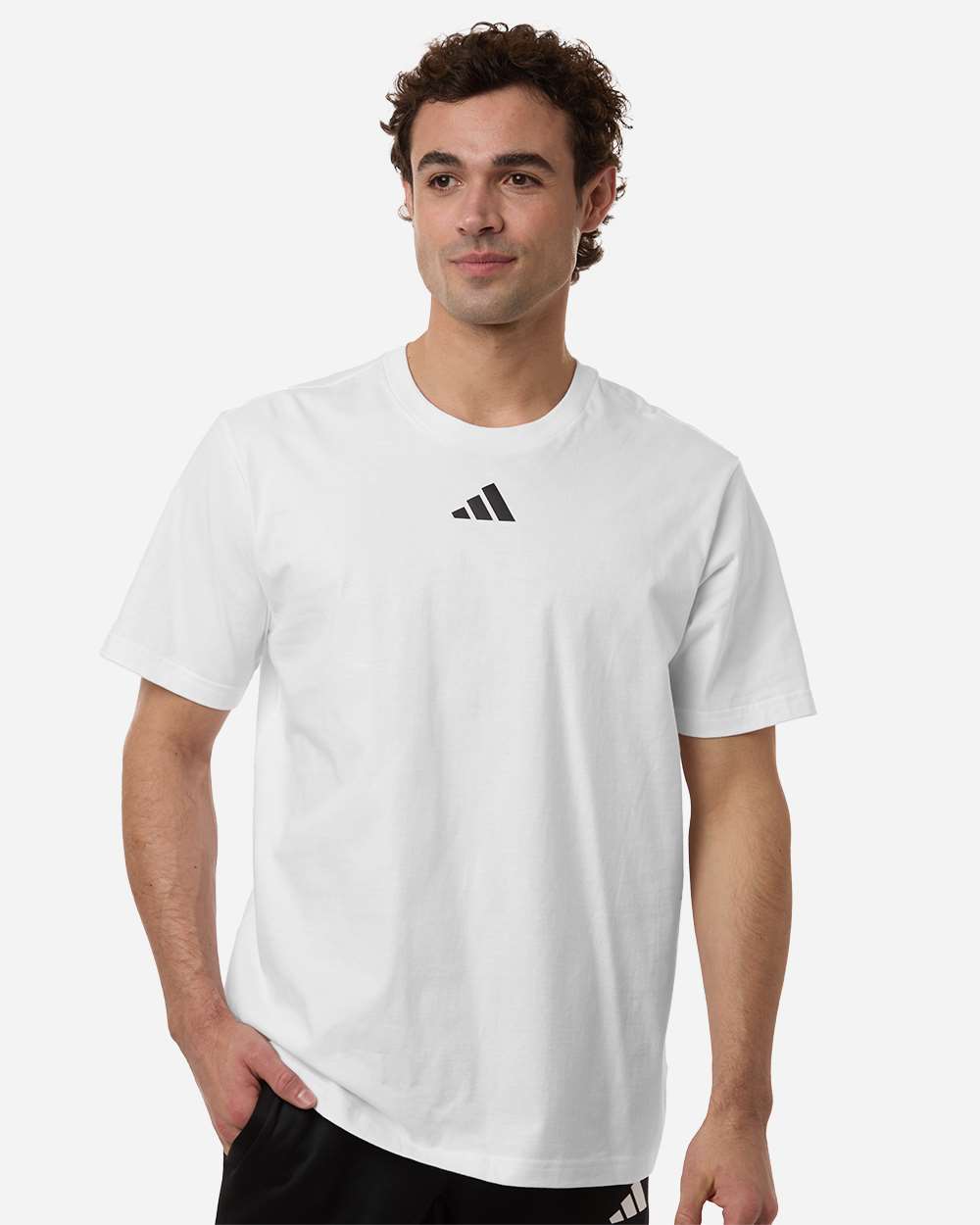 adidas Men's Fresh T-Shirt in White, style AT106