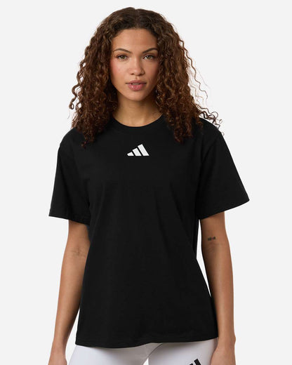 adidas Women's Fresh T-Shirt in Black/ White, style AT107