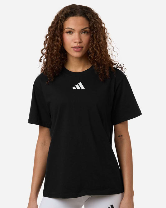 adidas Women's Fresh T-Shirt in Black/ White, style AT107