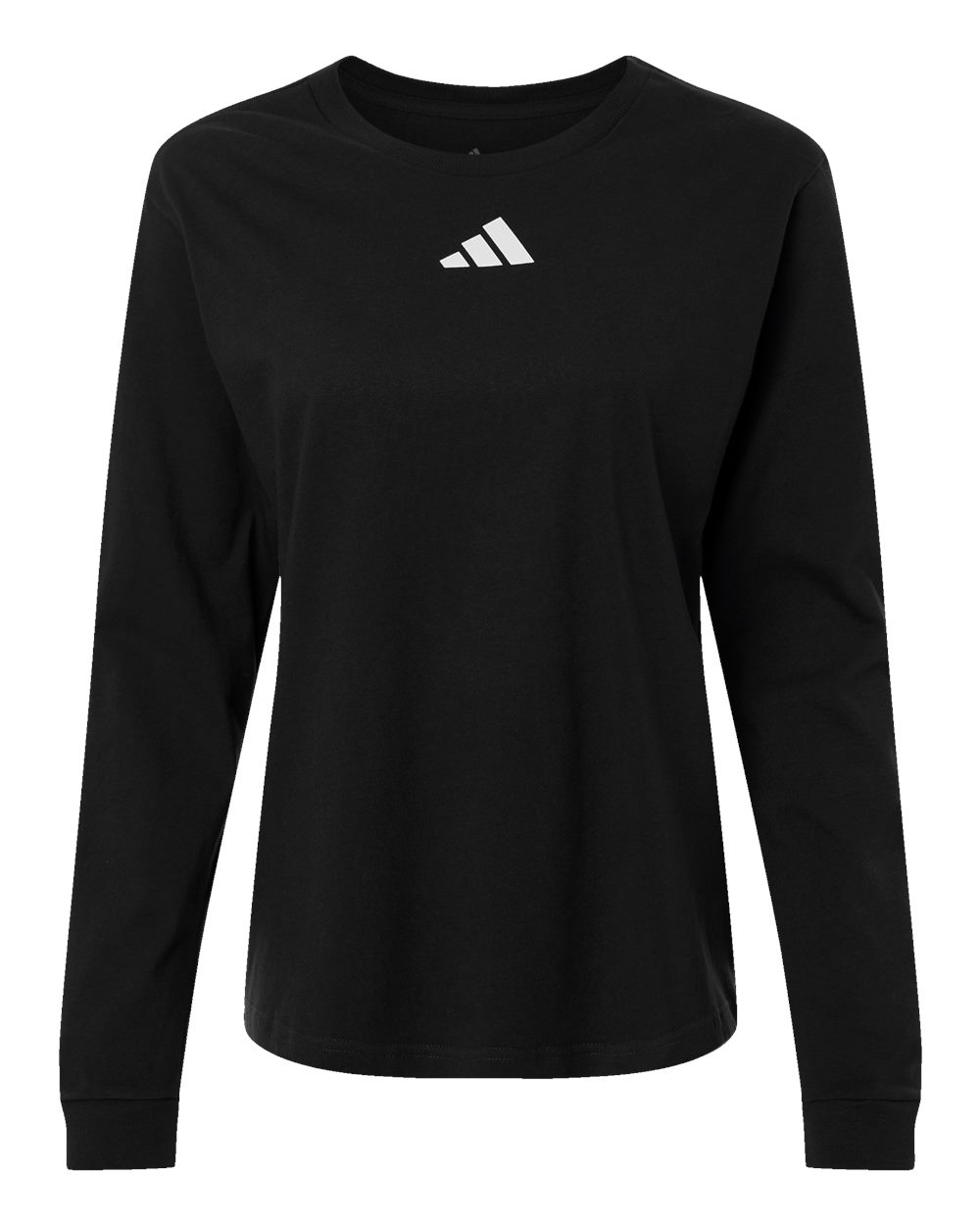 adidas Women's Fresh Long Sleeve T-Shirt in Black/ White, style AT109