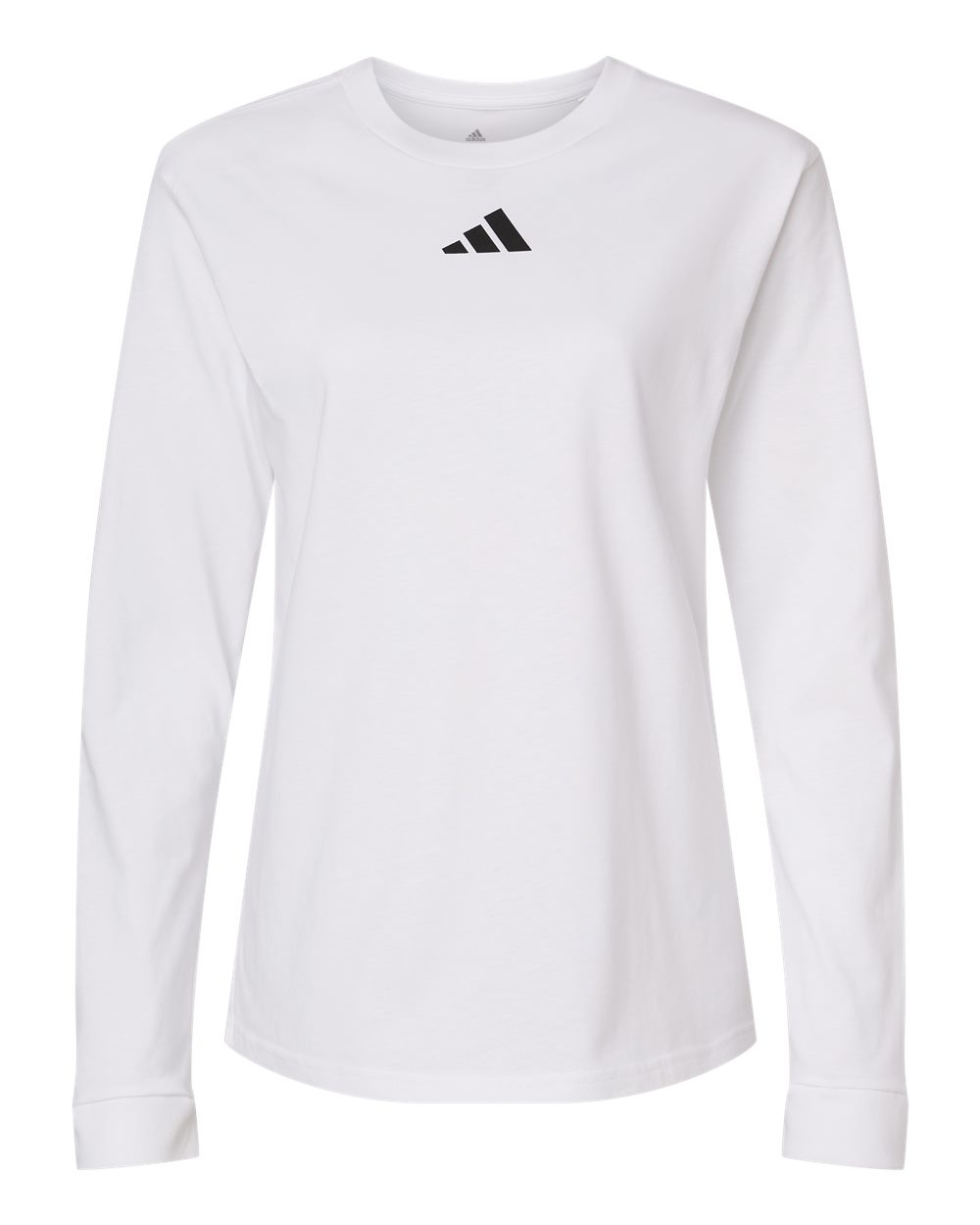 adidas Women's Fresh Long Sleeve T-Shirt in White/ Black, style AT109